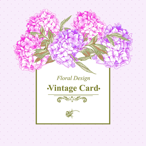 Vecteur de carte Vintage Floral rose 03 vintage vecteur de carte rose floral carte   