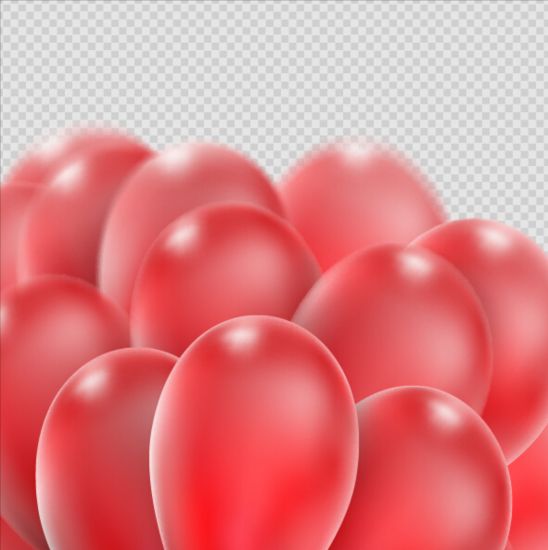 Illustration vectorielle de ballons rouges réalistes 12 réaliste illustration ballons   