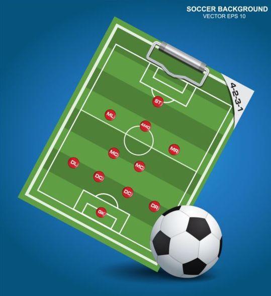 戦略ベクトル設計とサッカーの背景デザイン04 戦略 サッカー   