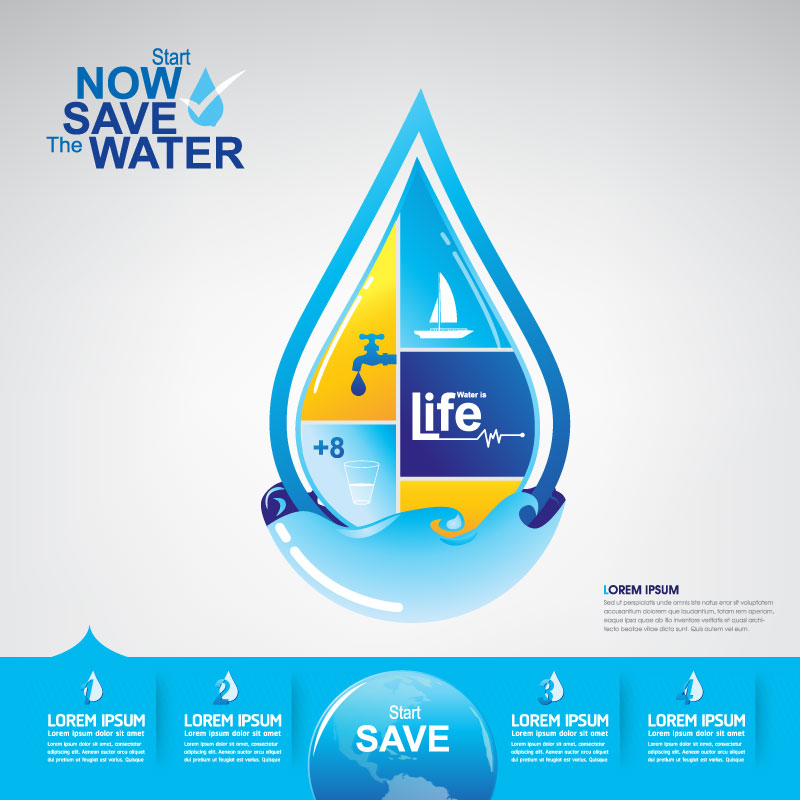 Starten Sie jetzt den Wasserinfografie-Vektor 14 Wasser start Speichern Jetzt Infografik   
