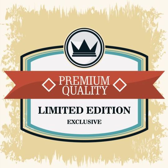 Vintage Premium et qualité vecteur d’étiquette 16 vintage qualité premium label   