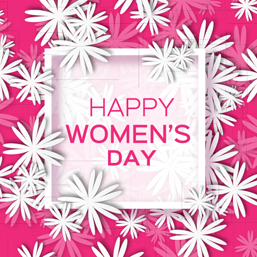 Frauentag 8. März Ferienhintergrund mit Papierblumenvektor 08 papier MarchV Urlaub Hintergrund Frauen Blume   