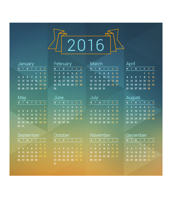 2016会社カレンダークリエイティブデザインベクター03 会社 クリエイティブ カレンダー 2016   