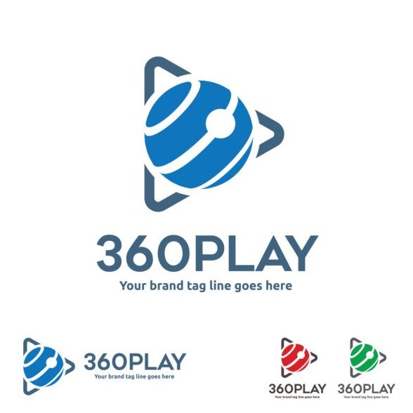 360 Play Logos Design Vektor 01 Spiel logos 360   