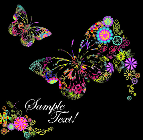 Schöne Blumenschmetterling kreativen Hintergrund Kunst 02 Schön Schmetterling kreativer Hintergrund Kreativer Hintergrund floral   