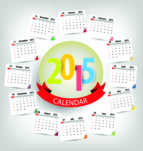 Kalender 2015 annulus Vektor 02 Kalender annulus 2015   