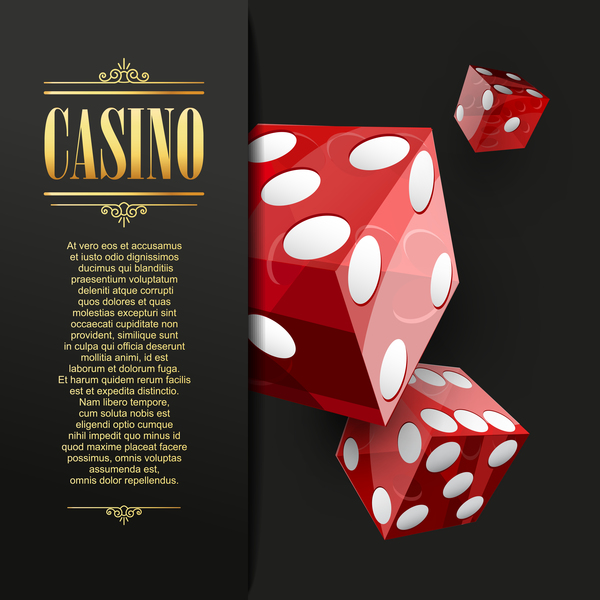 Casino-Elemente mit dunklem Hintergrundvektor 03 Elemente dark casino   