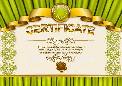 Vektorzertifikat-Schablone exquisit Vektor 05 Zertifikatsvorlage Zertifikat exquisite Diplom   