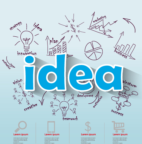 Creative Business idée modèle graphique vecteur 05 template Idea Creative business creative business   