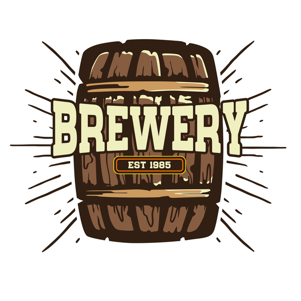 Projet de bière logo modèle vecteur logo brouillon Bière   