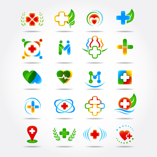 Santé avec des logos médicaux vecteur santé medical logos avec   
