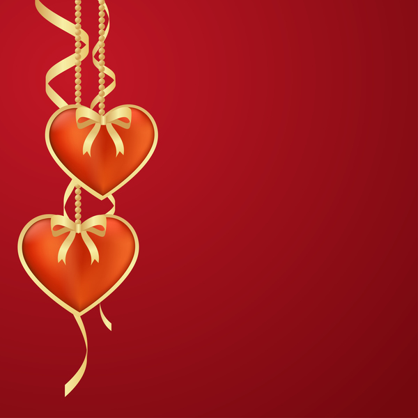 Coeur décoratif avec le vecteur de fond rouge de Valentine 07 Valentine rouge décoratif coeur   