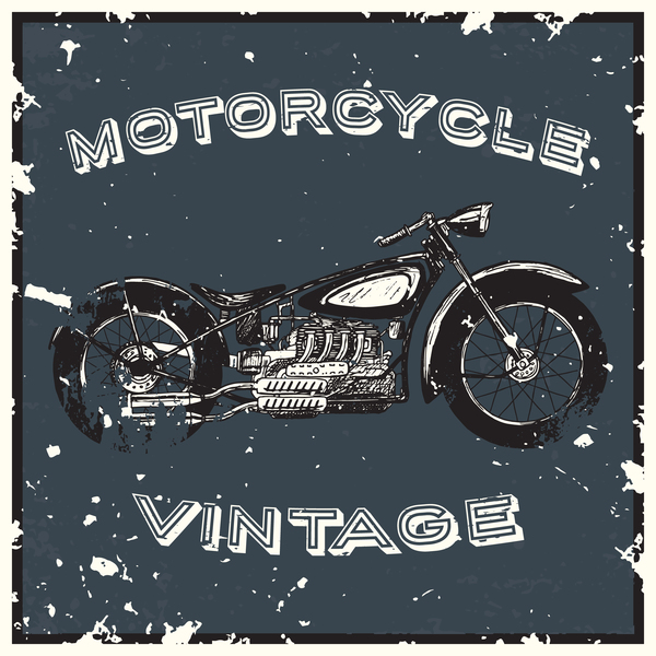 オートバイヴィンテージポスターベクトル背景02 モーターサイクル ポスター ビンテージ   