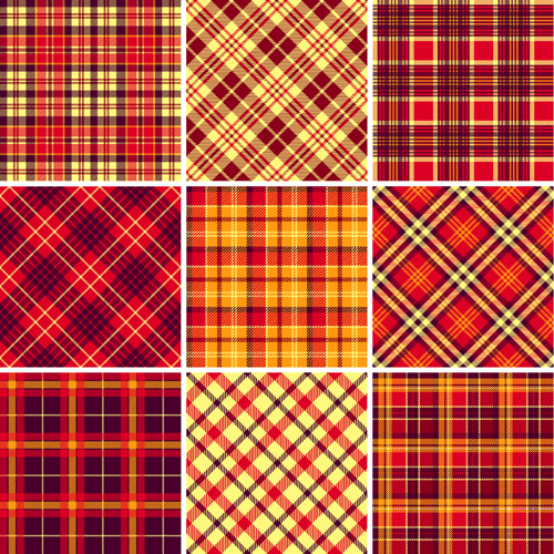 Plaid Stoffmuster nahtlosen Vektor 18 Stoffmuster Stoff plaid nahtlos Muster   