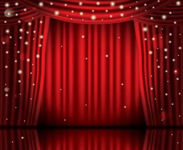 ステージと赤のカーテンベクトルの背景12 赤 ステージ カーテン   