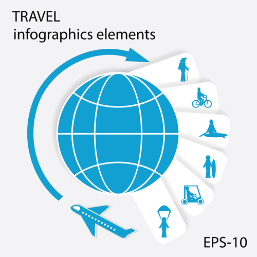 Voyager avec des éléments infographiques de la terre 02 voyage infographies infographie elements element   