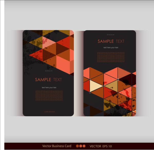 Dreieck mit Grunge-Stile Visitenkarte Vektor 11 Stile grunge Dreieck card business   