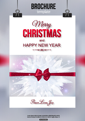 2015クリスマスと新年のパンフレットベクター素材11 新年 パンフレット クリスマス   