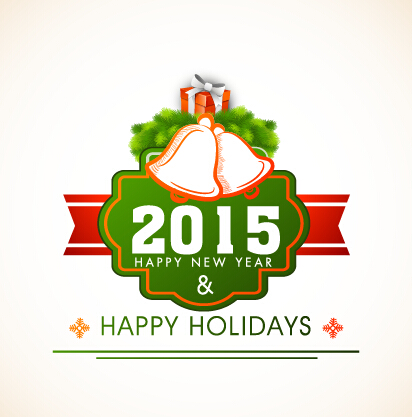 2015 nouvel an et joyeux Noël étiquette vecteur de conception 04 nouvel an Noël joyeux Noël joyeux étiquette 2015   
