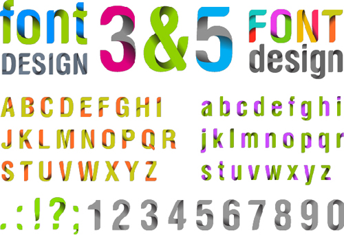数値ベクトルを持つ3D 抽象アルファベット 数字 抽象的 アルファベット   