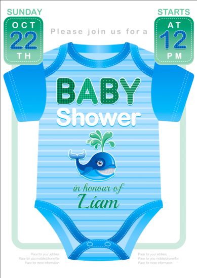 Baby-Duschkarte mit Kleidervektor 02 Kleidung Karte Dusche baby   