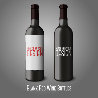 Blanc rouge bouteilles de vin vecteur vin rouge bouteilles blanc   