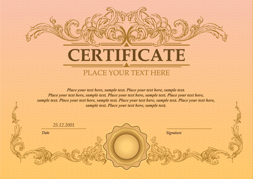Zertifikatsvorlage der klassischen Stile Zertifikatsvorlage Zertifikat Klassik   