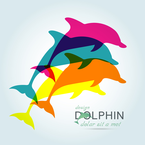 Kreative Delfinvektorhintergründe 06 Kreativ Hintergründe Delfin   