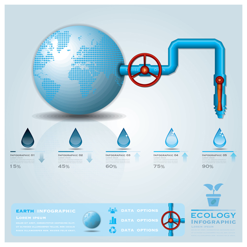 Creative écologie de l’eau infographies vecteur 05 infographies infographie Écologie creative   