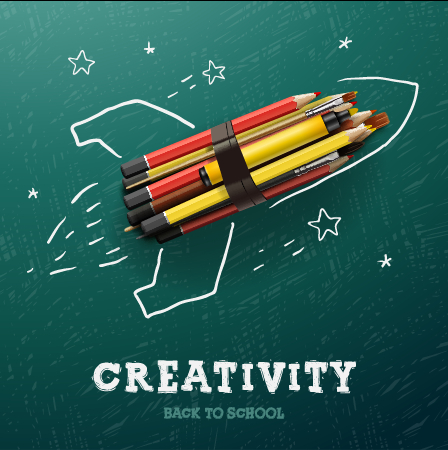 Créativité école Design vecteur fond 01 fond vectoriel fond école créativité   