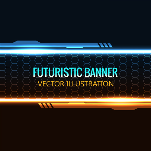 Futuristisches Bannerkonzept Vektor 02 Konzept futuristisch banner   