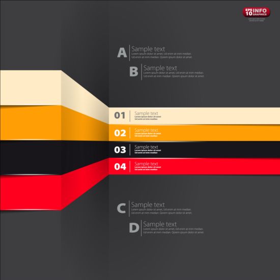 Infografik mit Nummernzeilen-Schablektor Vektor 09 Zahl Linie Infografik   