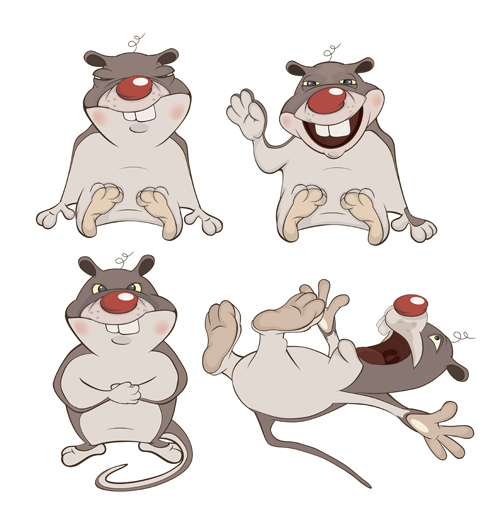 Petit vecteur de dessin animé de souris mouse little cartoon   