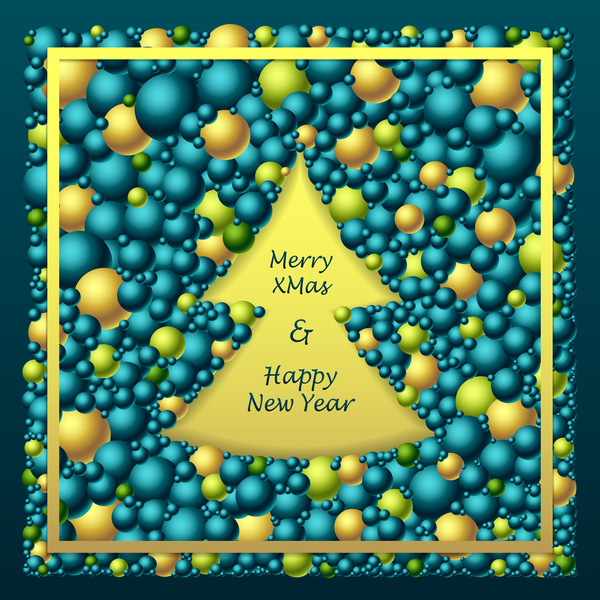 Joyeux Noël frem de balles bleu or vert vecteur vert or Noël joyeux Frém De boules Bleu   