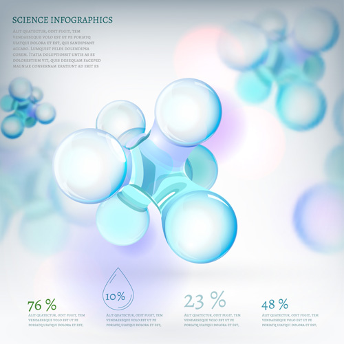 Science moderne infographies vector set 03 science modern infographies   
