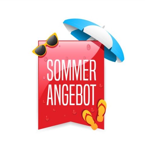 Promo Sommer bieten Etiketten Vektordesign 10 Sommer promo Etiketten Angebot   