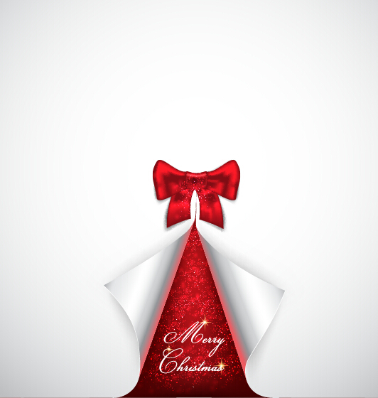 Rollenpapier mit rotem Bogen Weihnachtshintergrund Weihnachten Rolle papier Hintergrund   