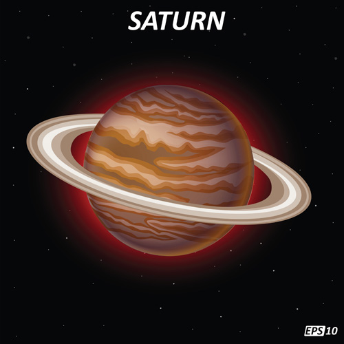 Vecteur de fond d’art de Saturne Saturne fond   