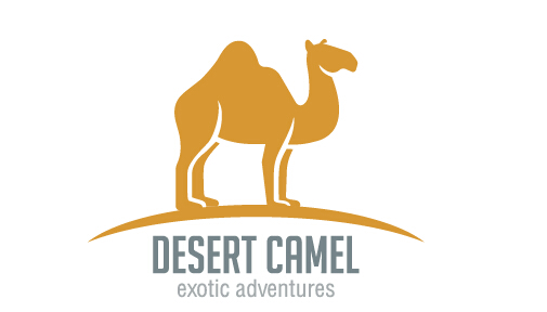 Vecteur simple de conception de logo de chameau de désert simple logo desert chameau   