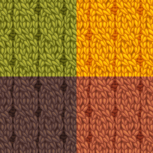 Textures tricoté Pattern Set Vector 03 textures motif maille   