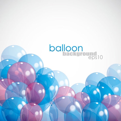 Transparente farbige Luftballons vectro Hintergründe 02 transparent Luftballons Hintergründe farbig   