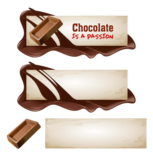 ベクターチョコレートバナー素材02 バナー チョコレート   