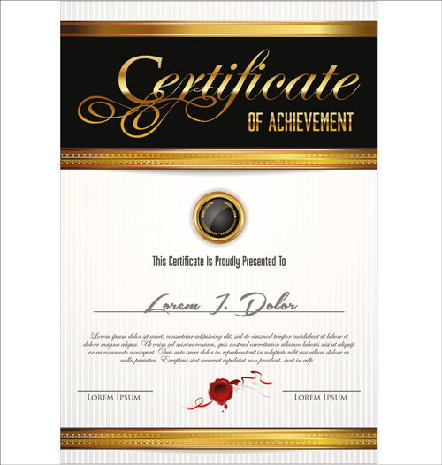 Vector template Certificates Design Graphics 06 modèle vectoriel graphiques certificats certificat   