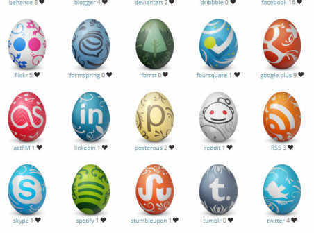 Soziales Netzwerk Ostereier Ikonen Soziales Ostern Netzwerk Ikonen Eier   