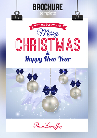 2015クリスマスと新年のパンフレットベクター素材10 新年 パンフレット クリスマス 2015   