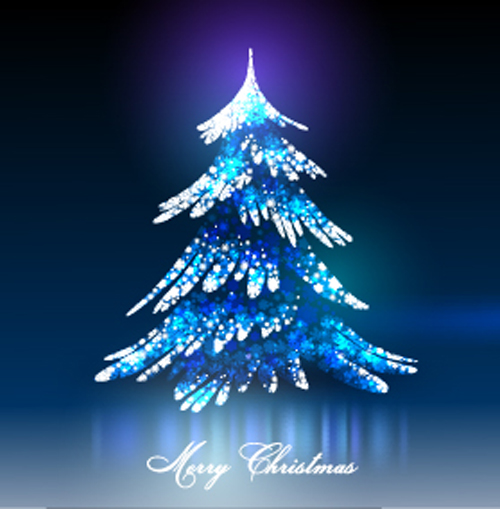 2016 Noël avec un vecteur d’arbre de Noël brillant Noël brillant arbre   
