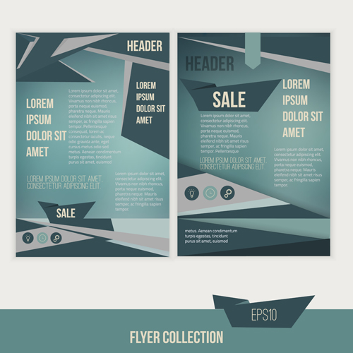 A4 Flyer Design Schablone Vektormaterial 03 Vorlage material flyer design   