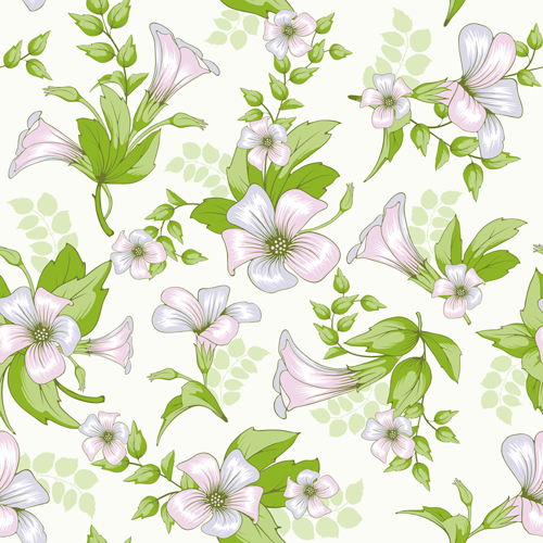 Fleurs lumineuses Design vecteur seamless pattern 05 sans soudure motif lumineux fleurs   