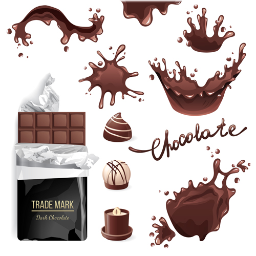 チョコレート甘いとキャンディーベクターイラスト01 甘い チョコレート キャンディー イラスト   