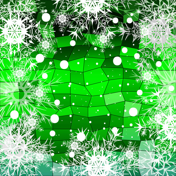 Flocon de neige de Noël avec le vecteur brillant de fond de polygone 17 polygone Noël flocon de neige brillant   